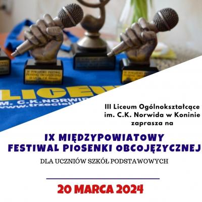 Zapraszamy na IX edycję Festiwalu Piosenki Obcojęzycznej!